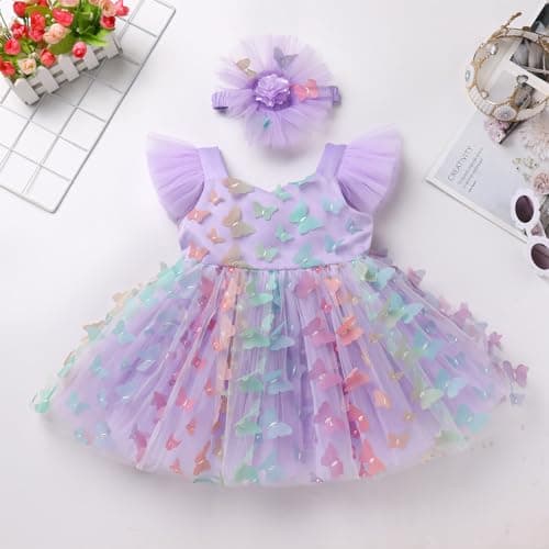 ODASDO Baby Girls Butterfly Dress