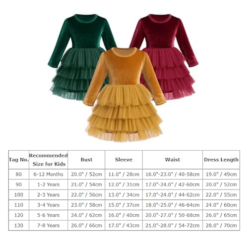 Toddler Velvet Dress for Christmas Party and Wedding
