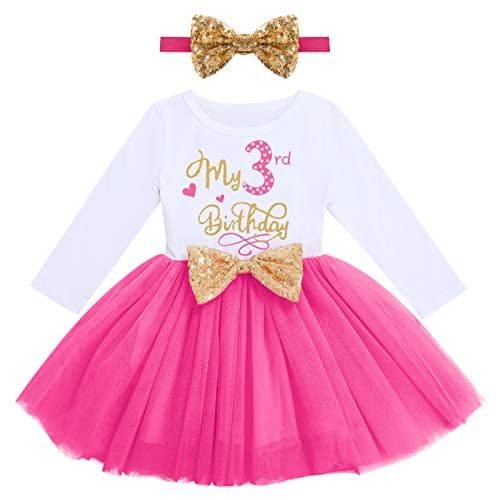 Refined Title: ODASDO Baby Girls Toddlers Birthday Tutu Dress Set