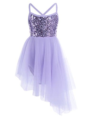 Girls Sequined Ballet Tutu Dress Leotard for Ballerinas