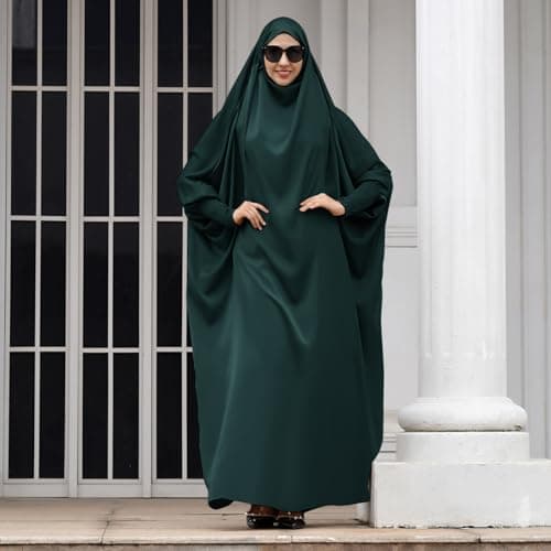 IKADEX Hooded Abaya Dress for Muslim Women