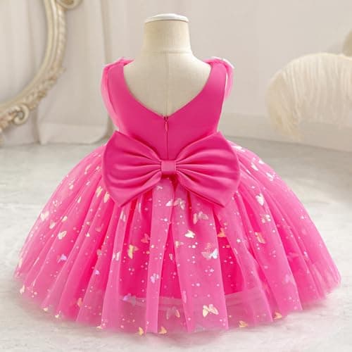 IDOPIP Shiny Butterfly Tutu Dress for Toddler Girls Birthday Parties