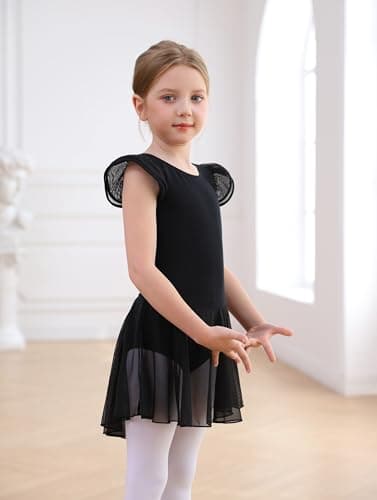 MdnMd Ballet Leotard with Skirt for Toddler Girls