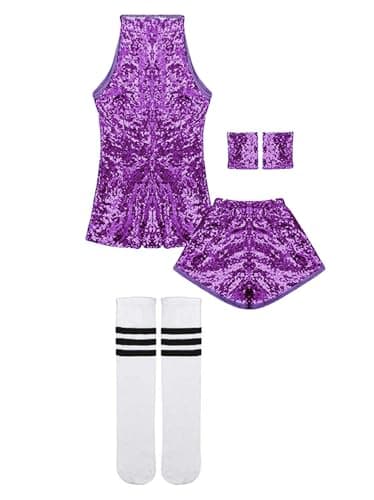 LOLANTA Girls Glitter Dance Dress 4-12 Yrs Hip Hop Jazz Outfit