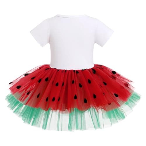 ODASDO Watermelon Birthday Party Dress with Headband for Girls