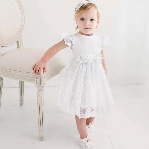 GRNSHTS Toddler Girls Summer Sleeveless Ruffle Floral Dress
