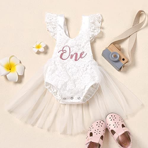 Baby Girl's First Birthday Cake Smash Outfit