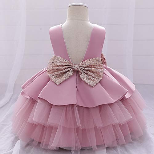 Baby Girls First Birthday Outfit Princess Satin Dress