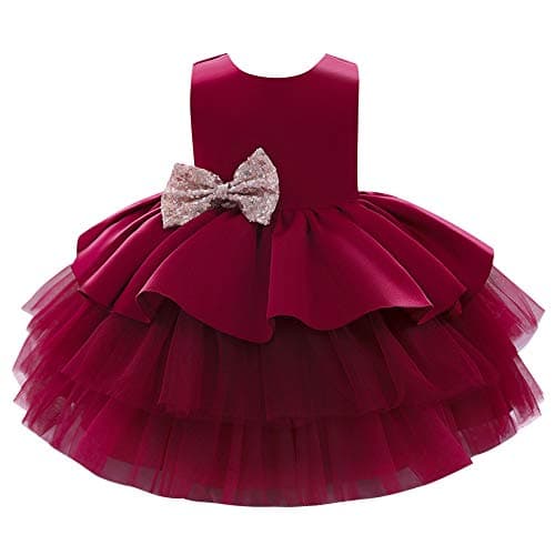 Baby Girls First Birthday Outfit Princess Satin Dress