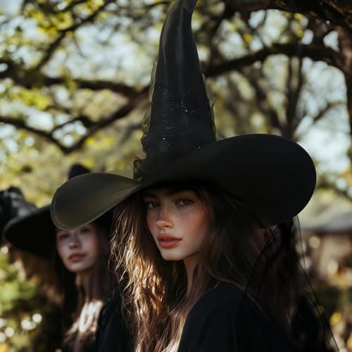HOMELEX Halloween Witch Hat for Adults with Large Heads