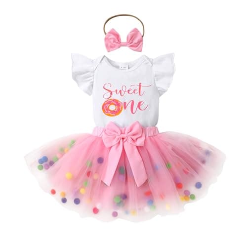 YOUNGER TREE Baby Girl 1st Birthday Tutu Outfits & Skirt with Headband