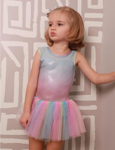 Zaclotre Sparkly Ballet Leotard Tutu Dance Costume for Girls
