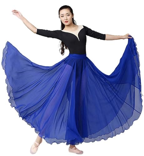 Z&X Women's Gradient Chiffon Dance Skirt for Modern Ballet Performance