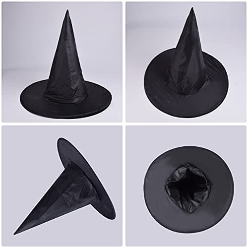 8Pcs Black Hanging Witch Hats for Halloween Party-decoration
