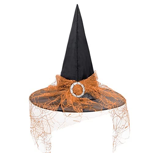 Witch Hat for Women & Girls Halloween Costume Decor Cosplay Party