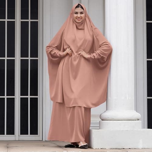 IWEMEK Muslim Women's Chiffon Abaya Dress Set