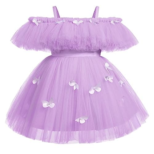 IDOPIP High-Low Tutu Dress for Toddler Princess Birthday Party