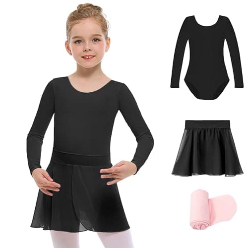 Girls Ballet Leotard Outfit with Skirt and Tights (Toddler to Big Kid)
