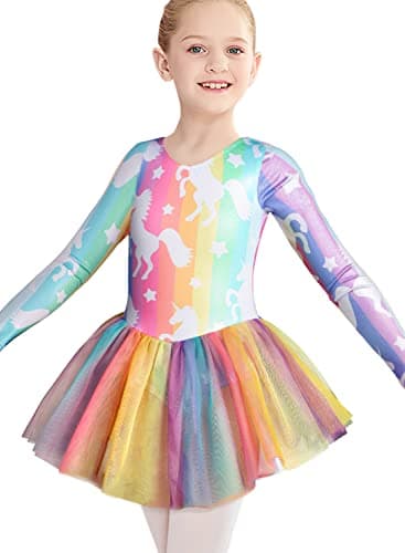 Belovance Girls Gymnastics Skirted Leotards Ballet Tutu