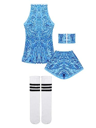 LOLANTA Girls Glitter Dance Dress 4-12 Yrs Hip Hop Jazz Outfit