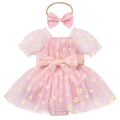 ODASDO Newborn Princess Tulle Tutu Romper Bodysuit