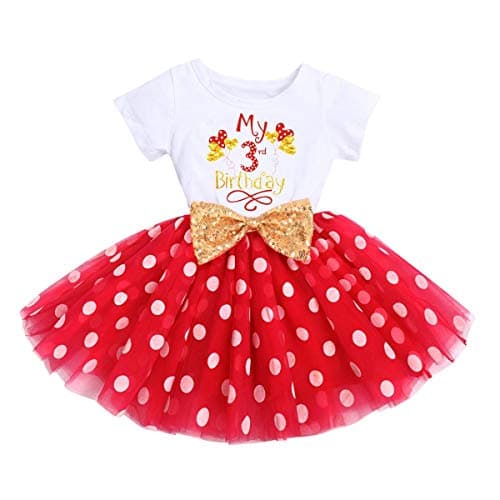 IBTOM CASTLE Polka Dots Sequin Tutu Dress for Baby Girls BirthdayCake Smash Photo Shoot
