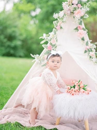 2Bunnies Girl Peony Lace Back Tiered Tutu Party Dress