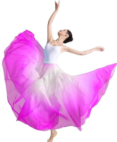 ORIDOOR Graduated Color 35" Lyrical Dance Skirt for Women