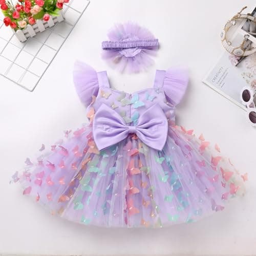 ODASDO Baby Girls Butterfly Dress