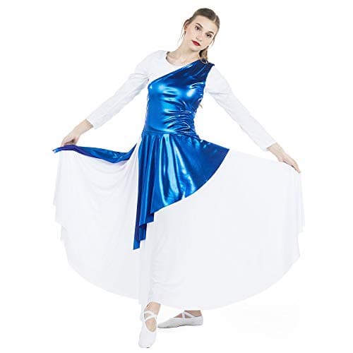 Danzcue Asymmetrical Praise Dance Tunic in White