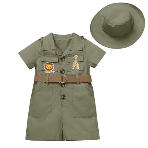 Safari Birthday Suit for Toddler Boy Girl Zookeeper Clothes