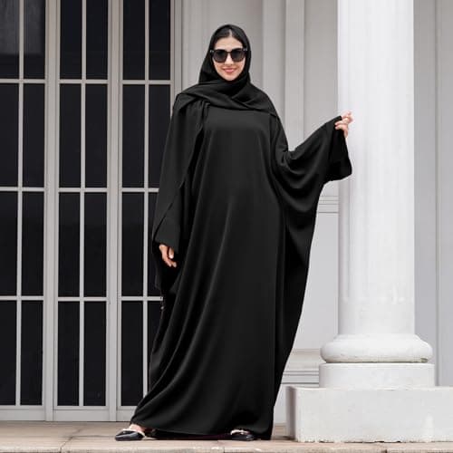 Abayas for Muslim Women - One-Piece Long Sleeve Islamic Prayer Dress