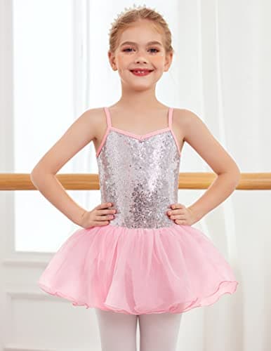 Zaclotre Sparkly Ballet Tutu Dress for Little Girls