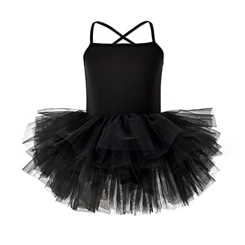 KARETT Girls Ballet Tutu Dress for Toddlers, V-Neck Leotard Outfit, Ages 1-7