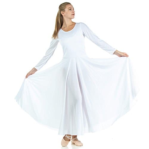 Danzcue Women's Loose Fit Full-Length Long Sleeve Dance Dress