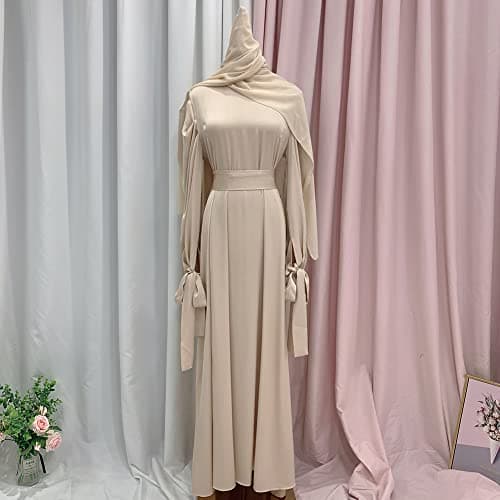 OBEEII Women's Loose Full Cover Satin Abaya Kaftan Abayas S-XXL