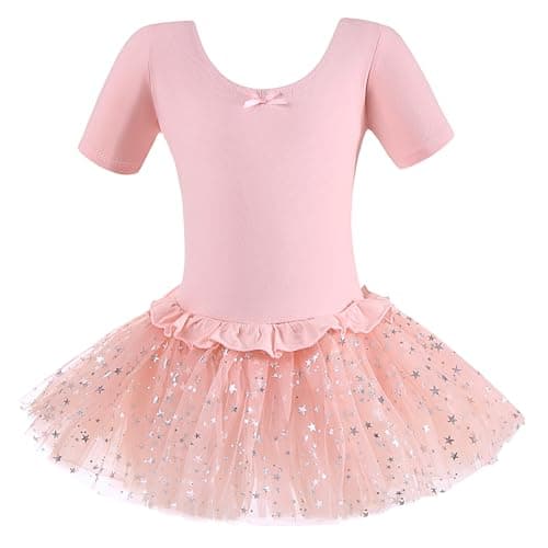 Dancina Girls Sparkle Short Sleeve Tutu Ballet Dress