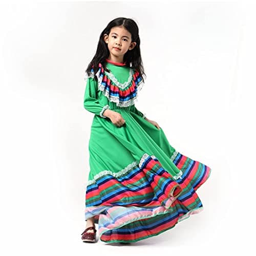 Shyhand Mexican National Style Princess Dress for Girls Halloween Party