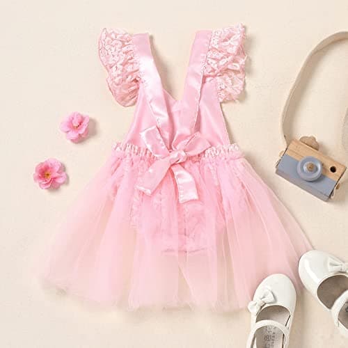 ODASDO Baby Girl's 1st Birthday Cake Smash Set with Tutu Dress & Headband