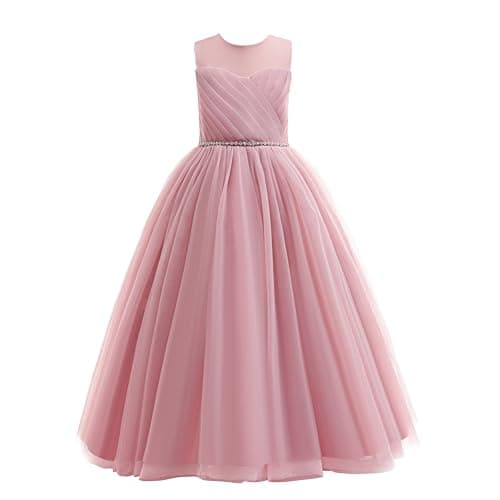 Glamulice Long A-Line Maxi Flower Girl Holiday Dress
