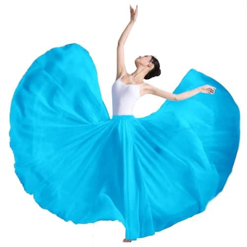 ORIDOOR Graduated Color 35" Lyrical Dance Skirt for Women