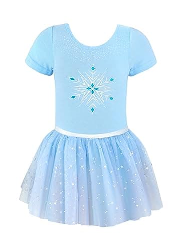 Unicorn Tutu Ballet Leotards for Toddlers Girls Cotton Tulle Skirts