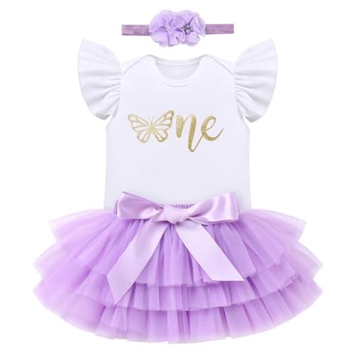 ODASDO Baby Girl Boho Rainbow 1st 2nd Birthday Cake Smash Outfit