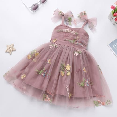 IBTOM CASTLE Toddler Flower Backless Tutu Dress for Girls Party & Cake Smash Birthday