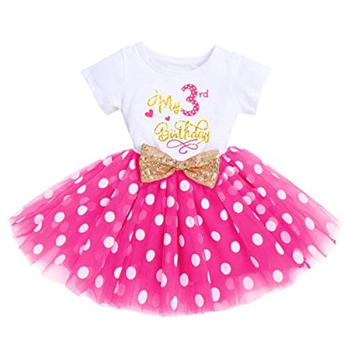 IBTOM CASTLE Polka Dots Sequin Tutu Dress for Baby Girls BirthdayCake Smash Photo Shoot
