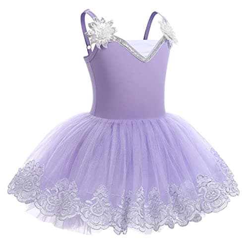 Girls' Sequin-Embroidered Ballet Leotard and Tutu Set