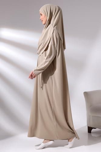 ihvan Online Muslim Women's One-Piece Prayer Dress & Rug & Beads Set