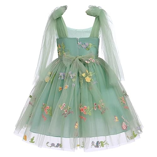 IBTOM CASTLE Backless Flower Girl Tulle Maxi Wedding Gown