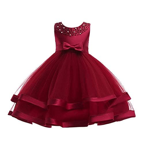 COMISARA 6M-9T Kids Pageant Flower Girl Dress for Weddings Party