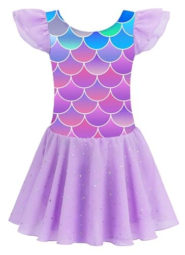 MdnMd Ballet Leotard with Skirt for Toddler Girls